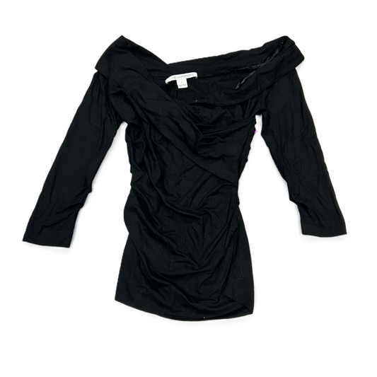 Black Top Long Sleeve Designer By Diane Von Furstenberg, Size: S