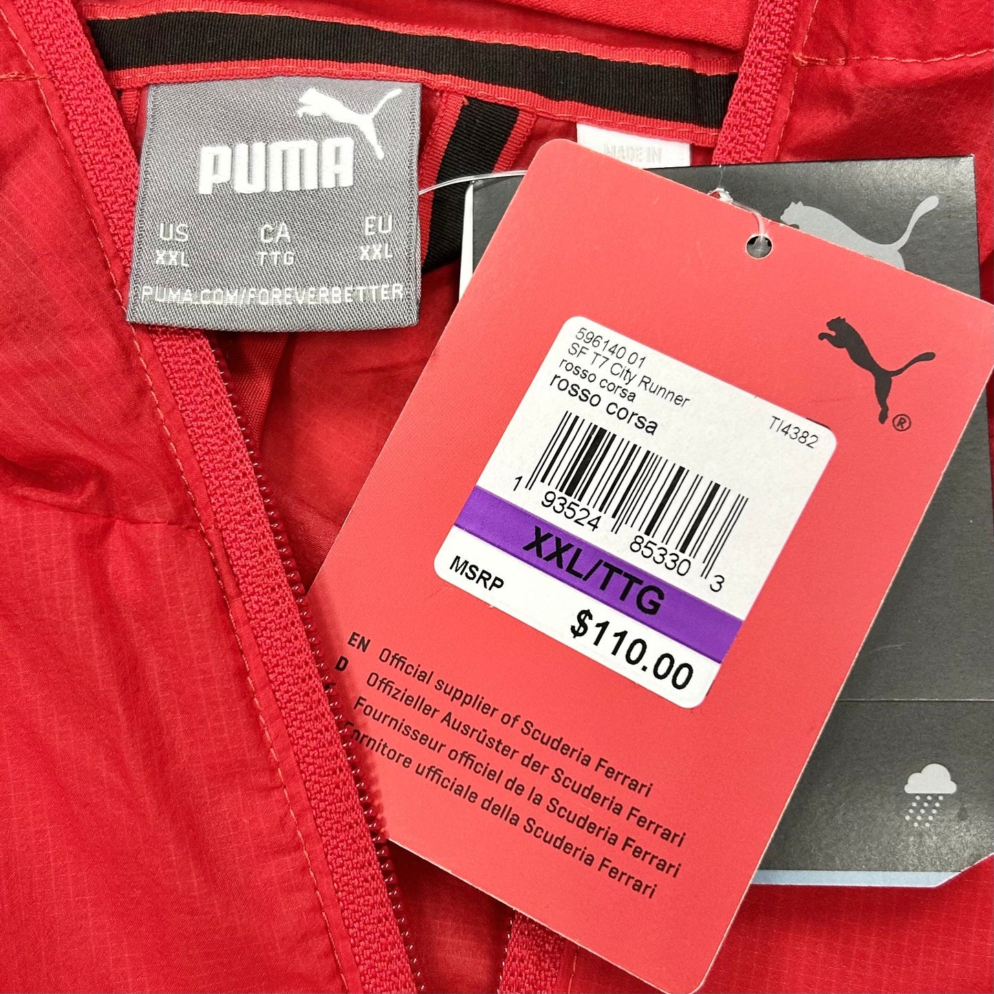 Red Athletic Jacket By Puma, Size: 2x