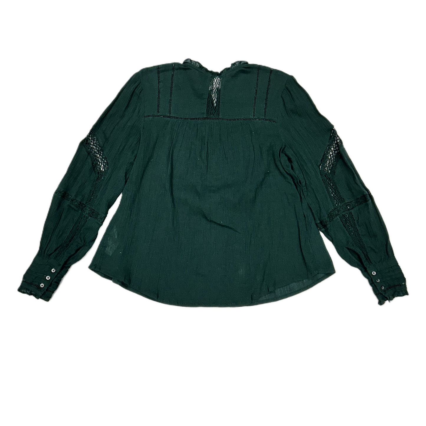 Green Top Long Sleeve By Free People, Size: S