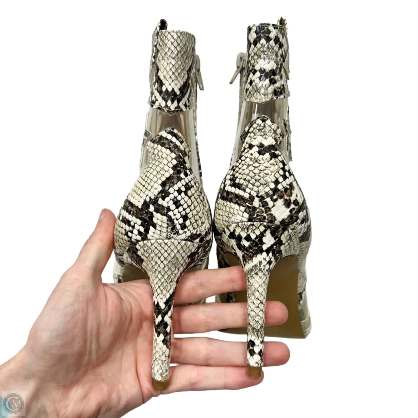 Boots Ankle Heels By Betsey Johnson In Animal Print, Size: 7