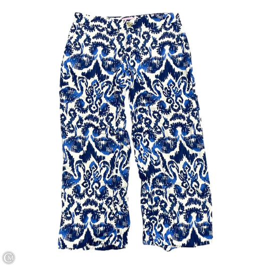 Pants Designer By Lilly Pulitzer In Blue & White, Size: 0