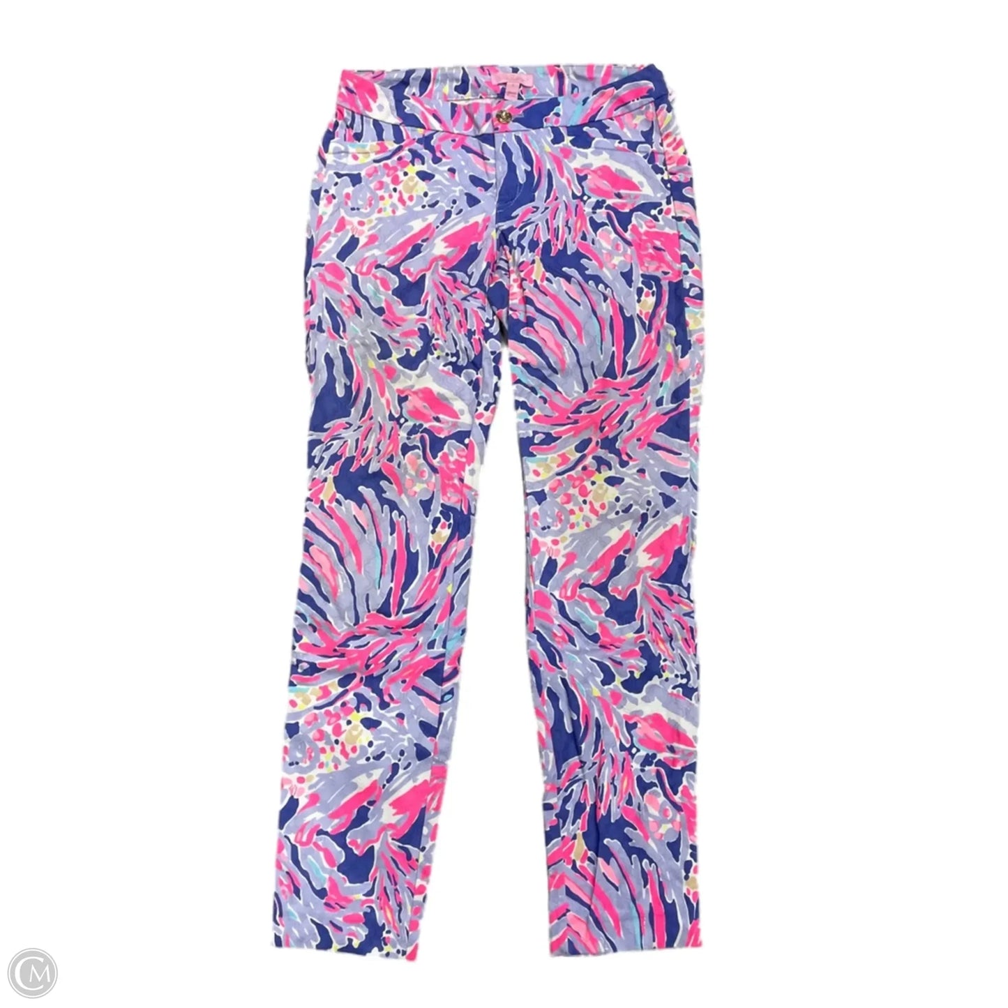 Pants Designer By Lilly Pulitzer In Pink & Purple, Size: 0