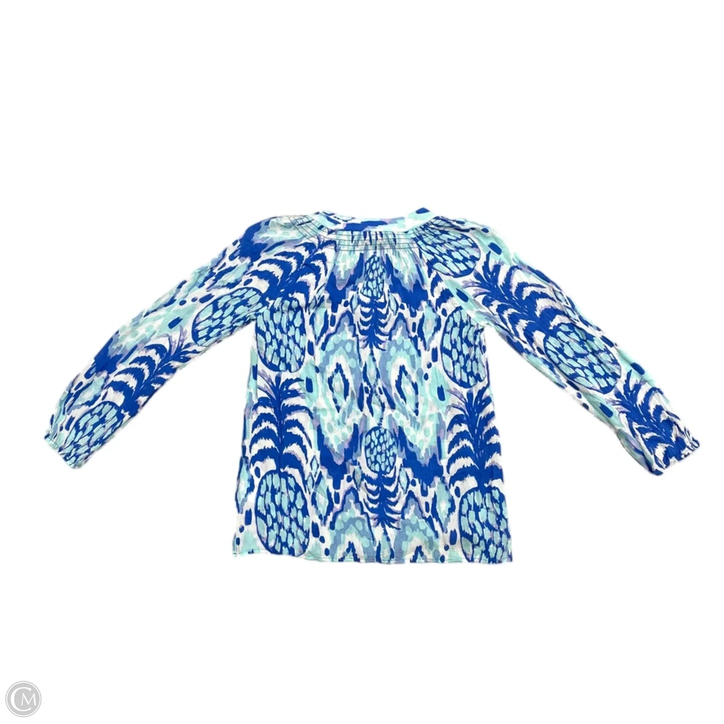 Top Long Sleeve Designer By Lilly Pulitzer In Blue, Size: Xxs