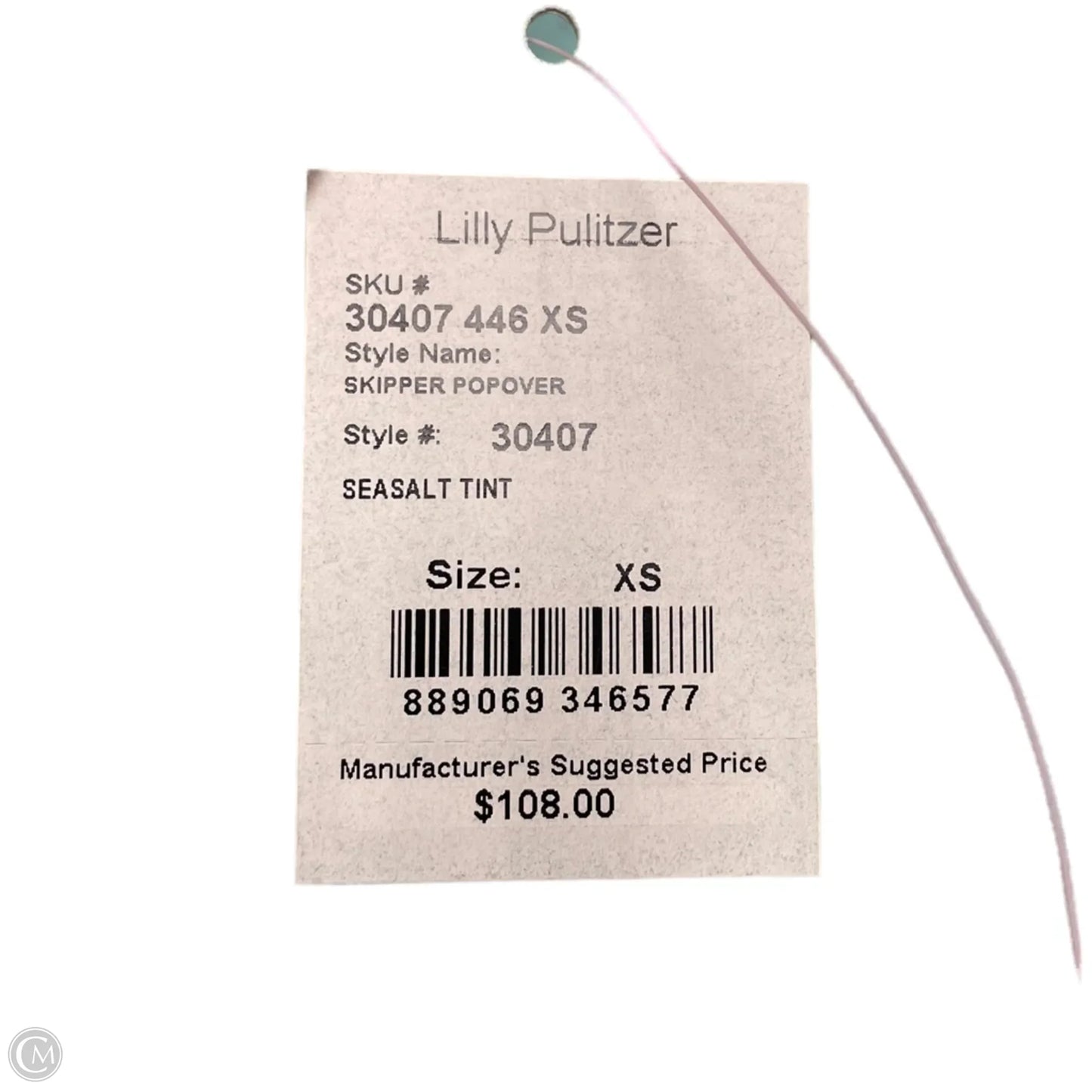 Top Long Sleeve Designer By Lilly Pulitzer In Blue & White, Size: Xs