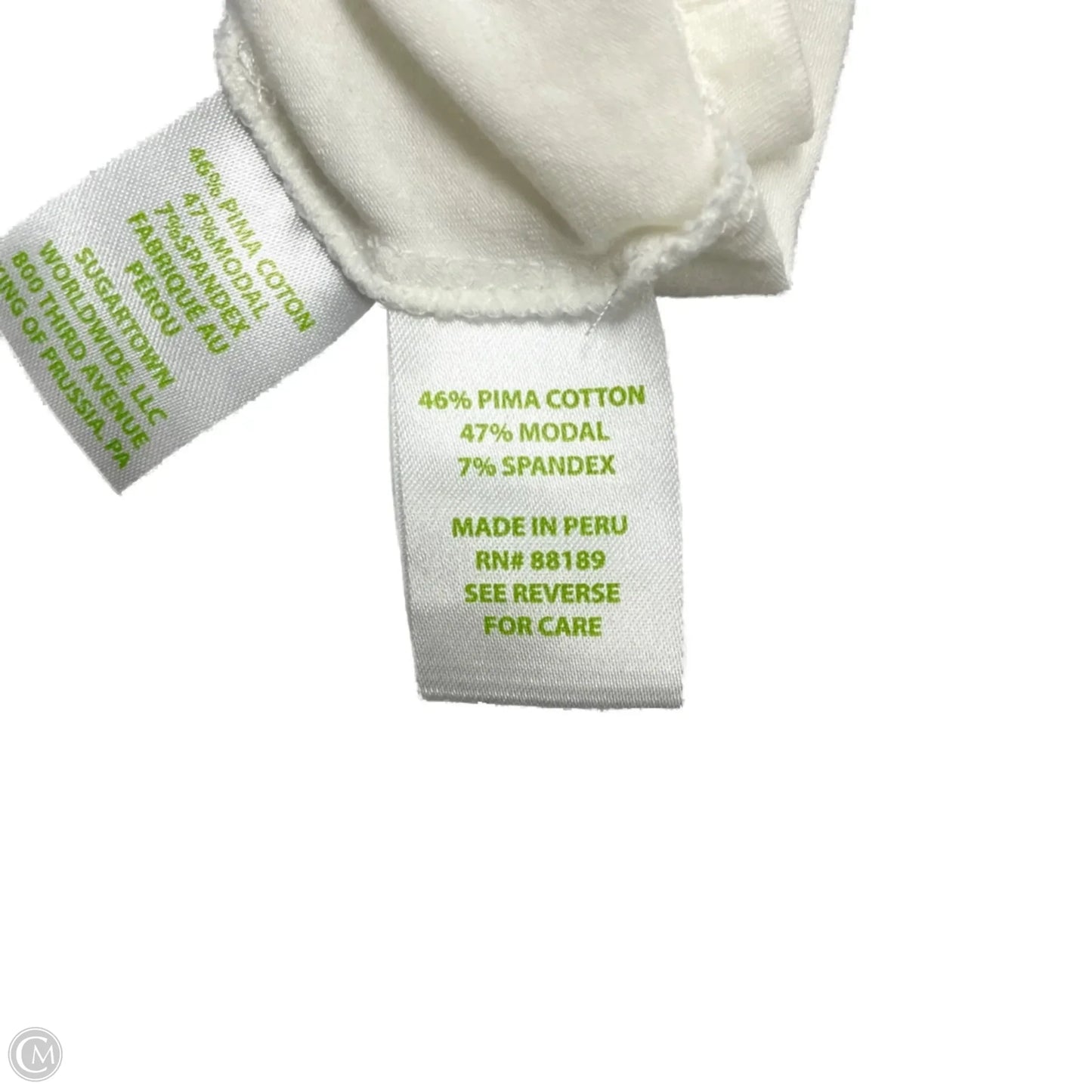 Top Short Sleeve Designer By Lilly Pulitzer In White, Size: M