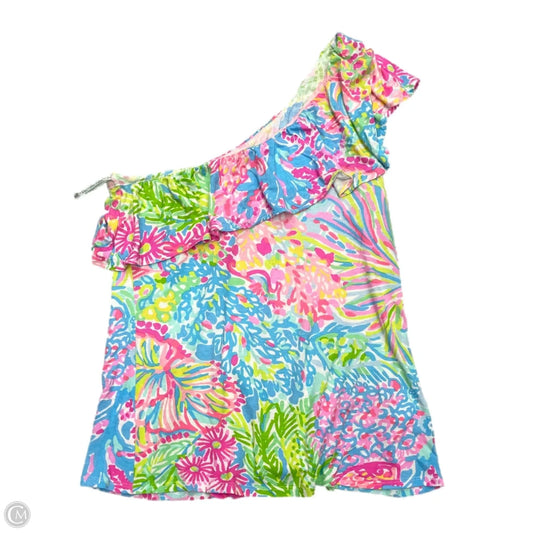 Top Short Sleeve Designer By Lilly Pulitzer In Green, Size: M