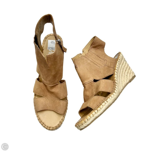 Sandals Heels Wedge By Franco Sarto In Brown, Size: 9.5