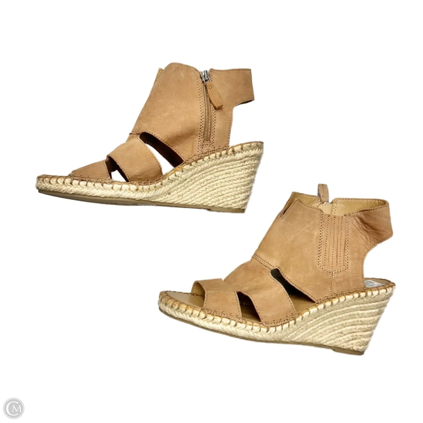 Sandals Heels Wedge By Franco Sarto In Brown, Size: 9.5