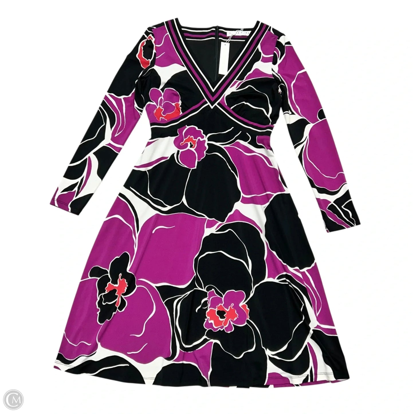Dress Work By Trina Turk In Black & Purple, Size: Xs