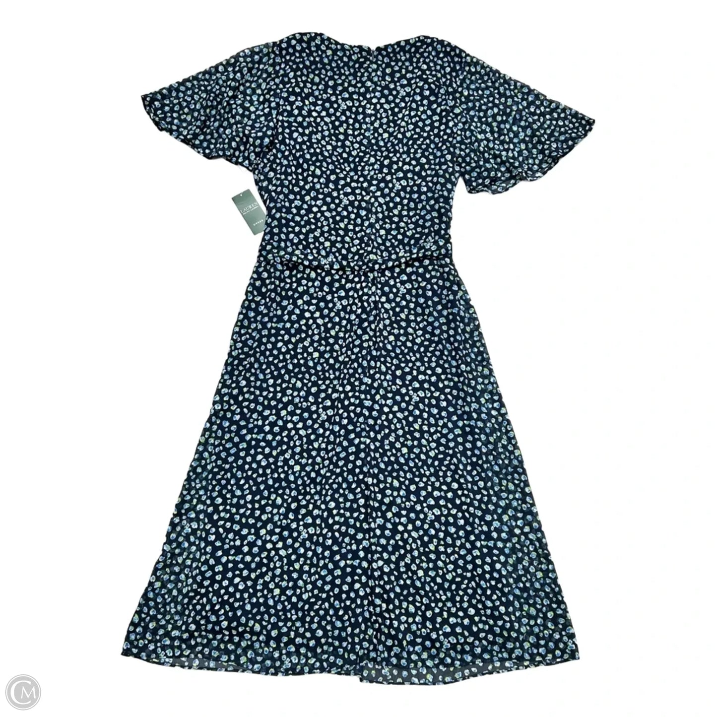 Dress Party Long By Lauren By Ralph Lauren In Blue, Size: L