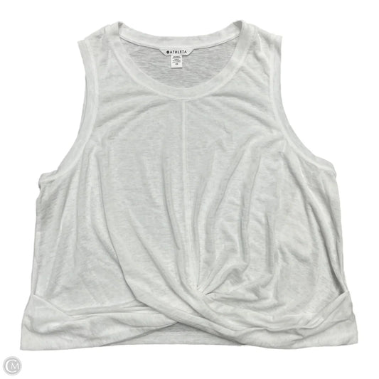 Top Sleeveless By Athleta In White, Size: 2x