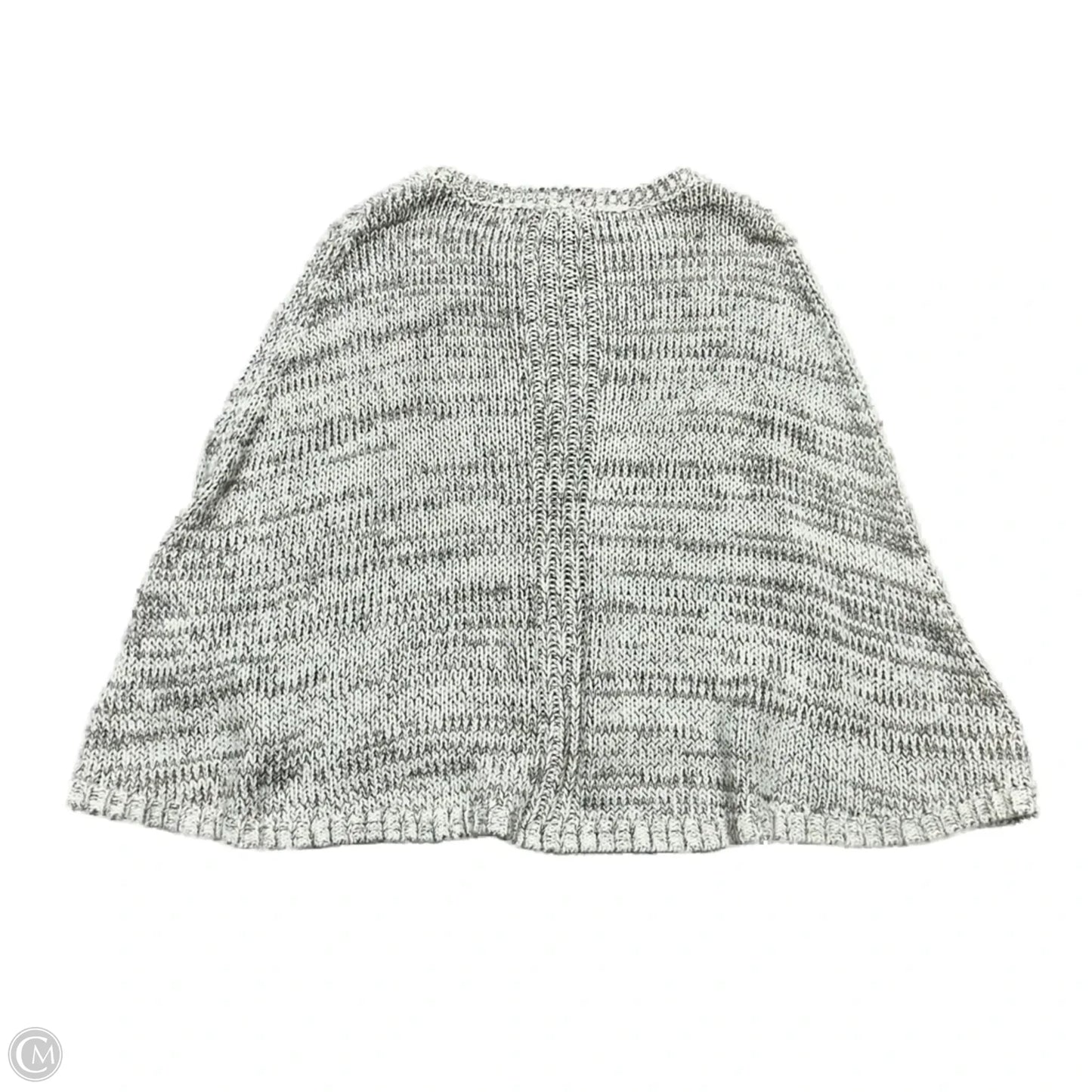 Sweater Poncho By White House Black Market In Silver & White, Size: M