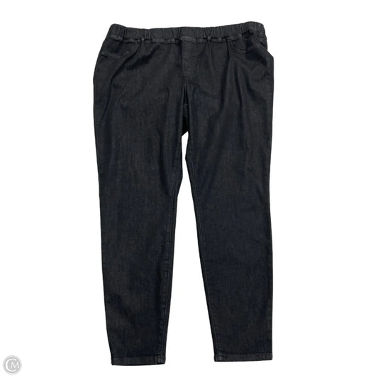 Jeans Straight By Eileen Fisher In Black Denim, Size: 20