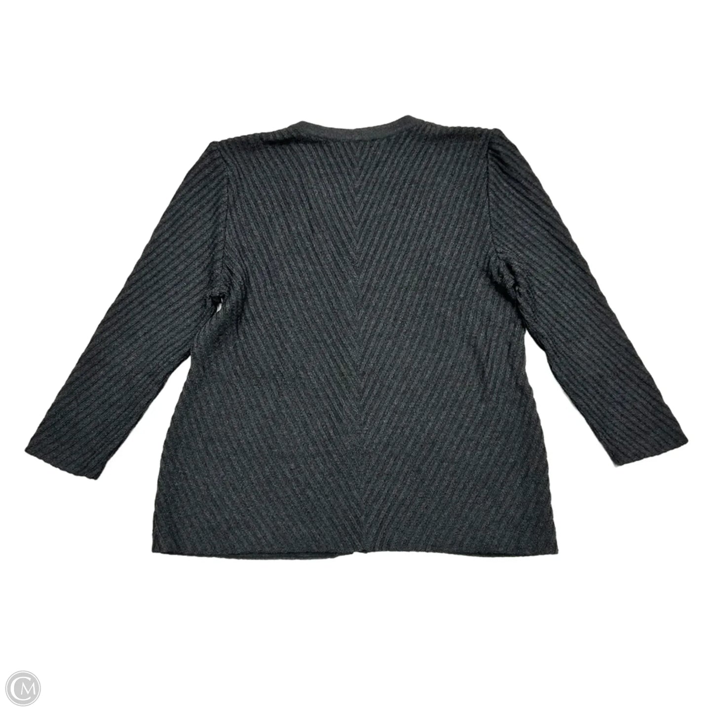 Sweater Cardigan Luxury Designer By St John Collection In Grey, Size: Xl