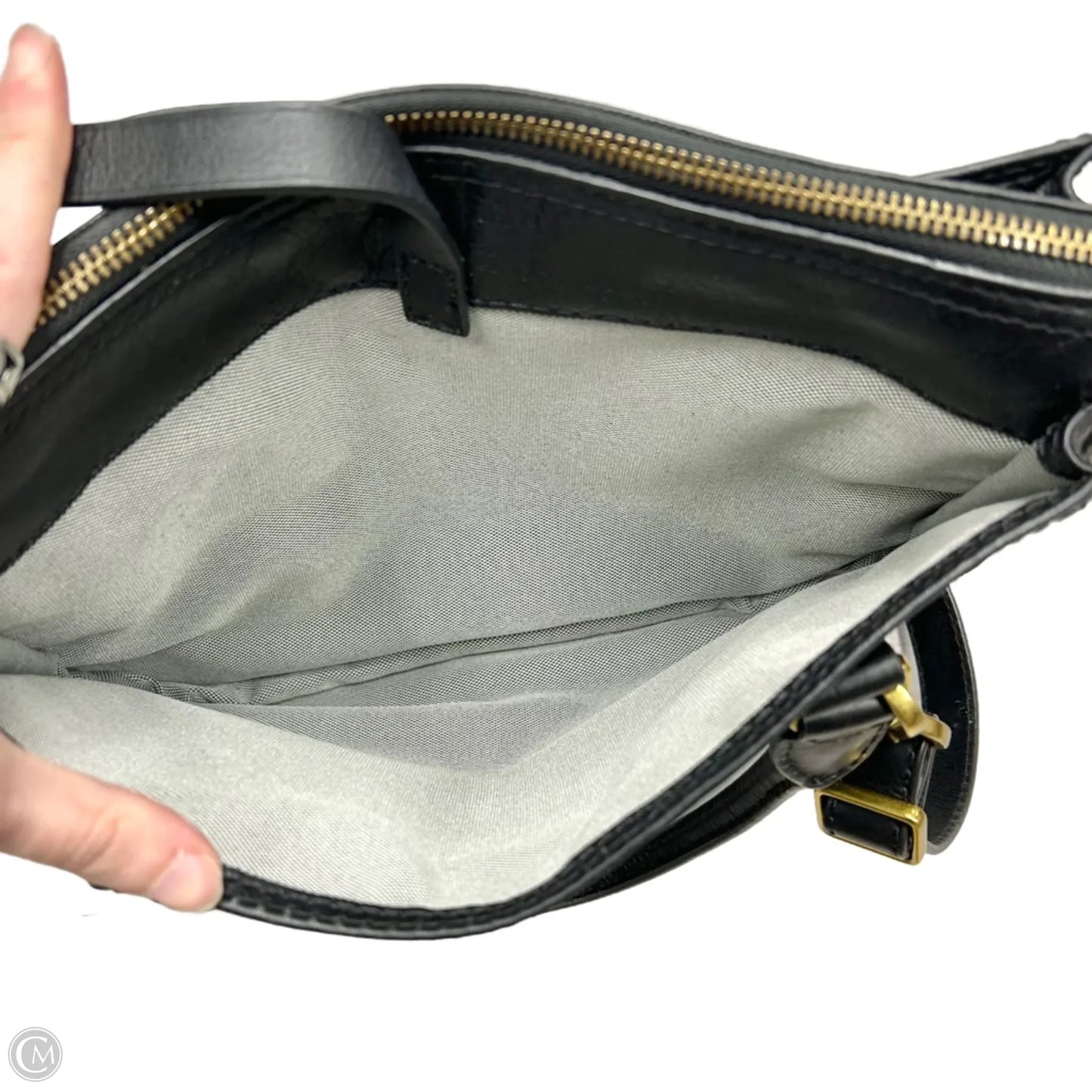 Handbag Leather By Fossil, Size: Large