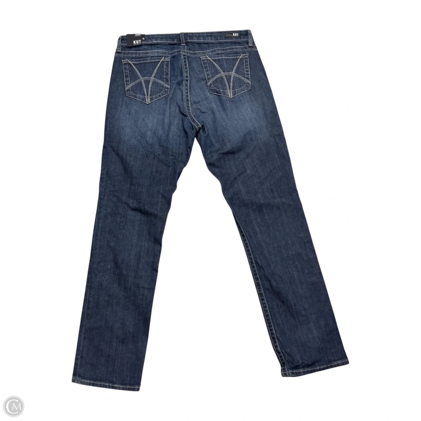 Jeans Straight By Kut In Blue Denim, Size: 14
