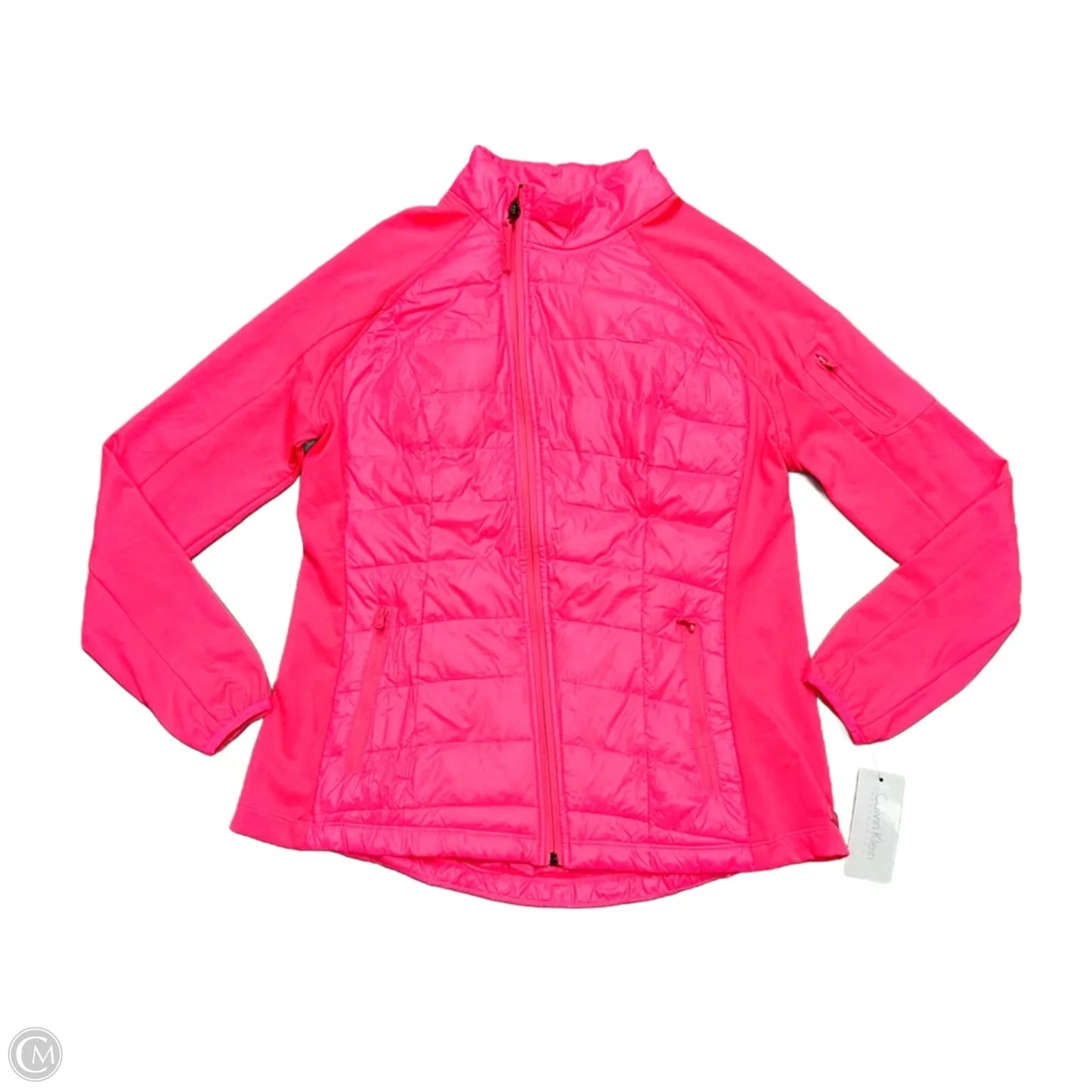 Jacket Puffer & Quilted By Calvin Klein Performance In Pink, Size: Xl