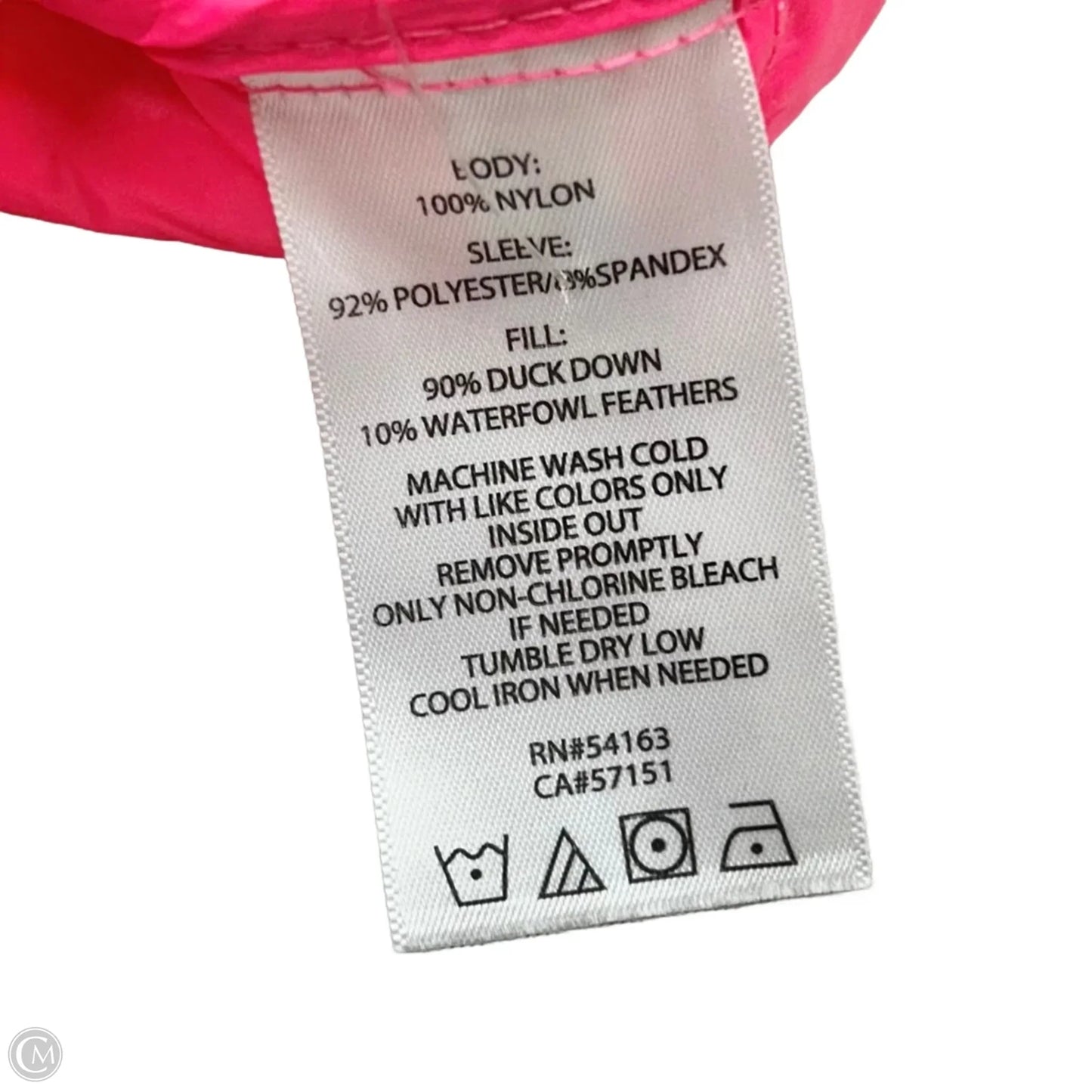 Jacket Puffer & Quilted By Calvin Klein Performance In Pink, Size: Xl