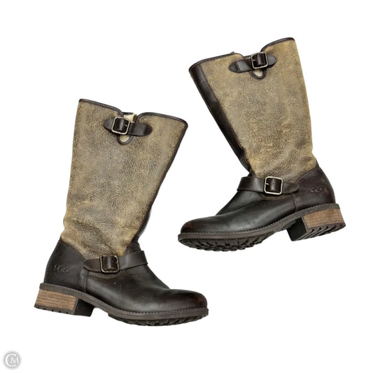 Boots Designer By Ugg In Brown, Size: 7.5