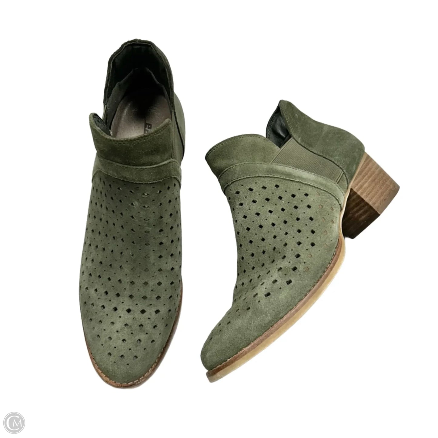 Boots Ankle Heels By Earth In Green, Size: 9