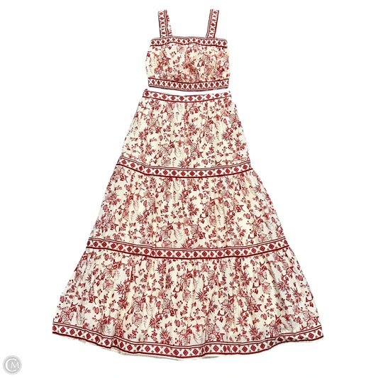 Skirt Set 2pc By Japna In Cream & Red, Size: S