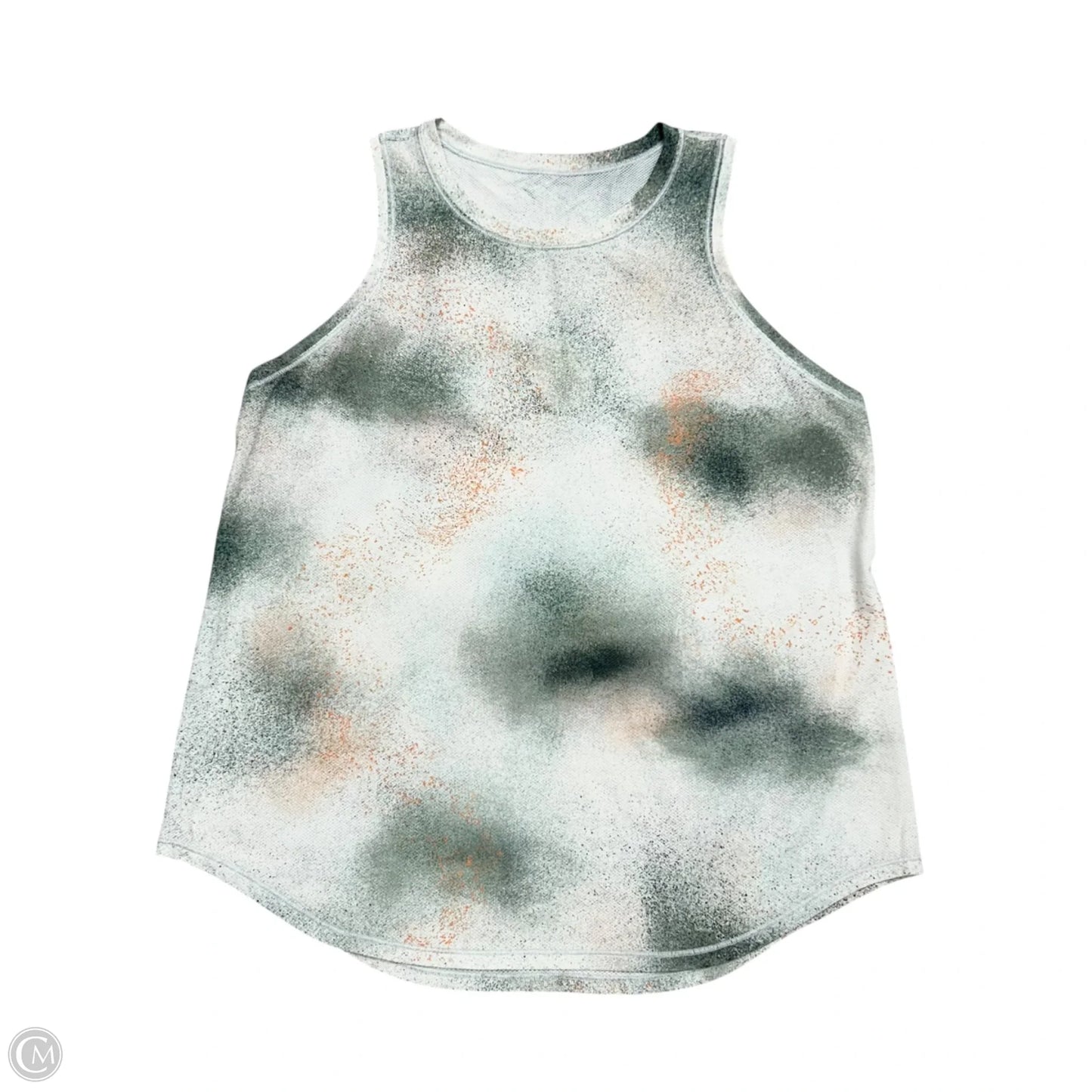 Athletic Tank Top By Lululemon In Green & Orange, Size: M
