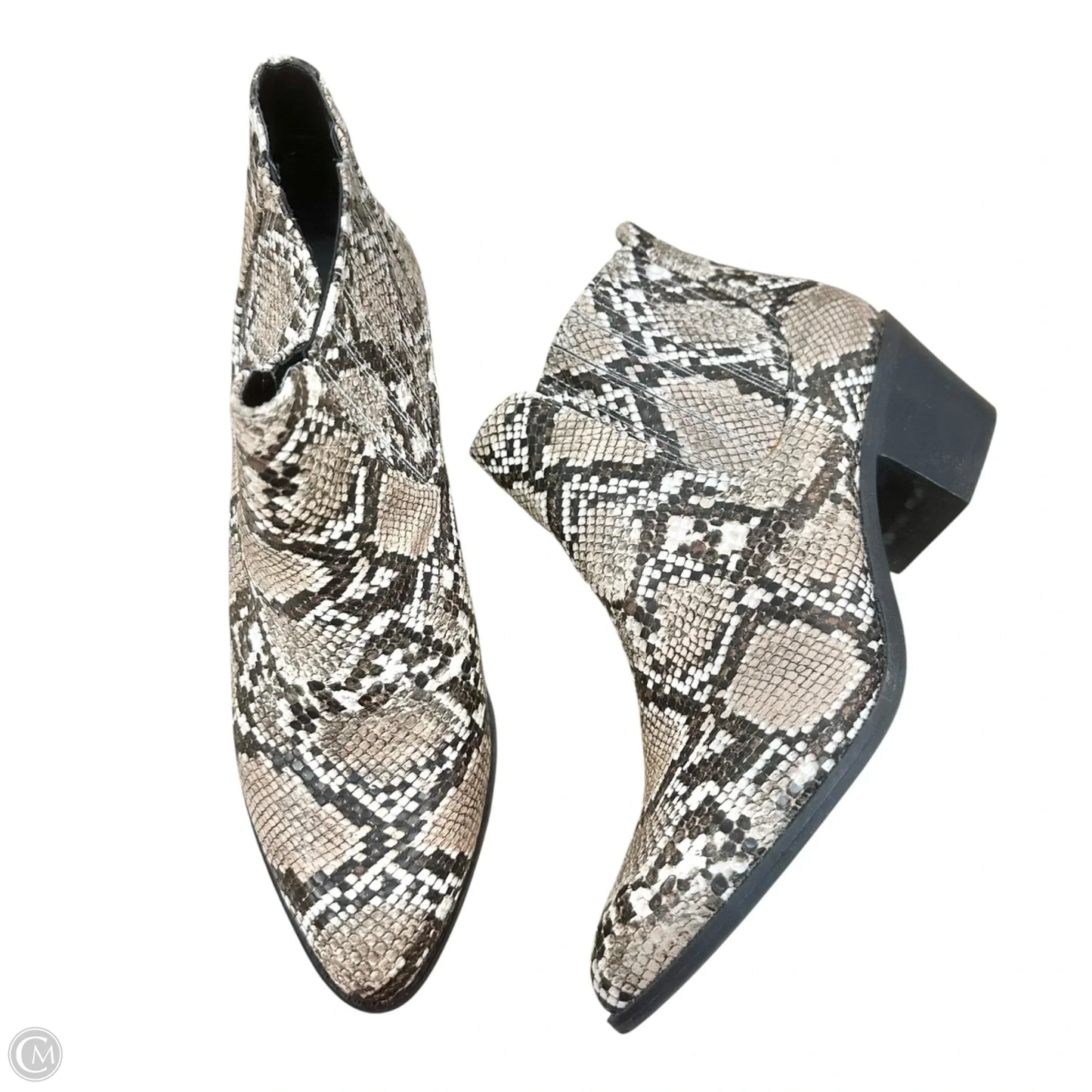 Boots Ankle Heels By Skechers In Snakeskin Print, Size: 7.5