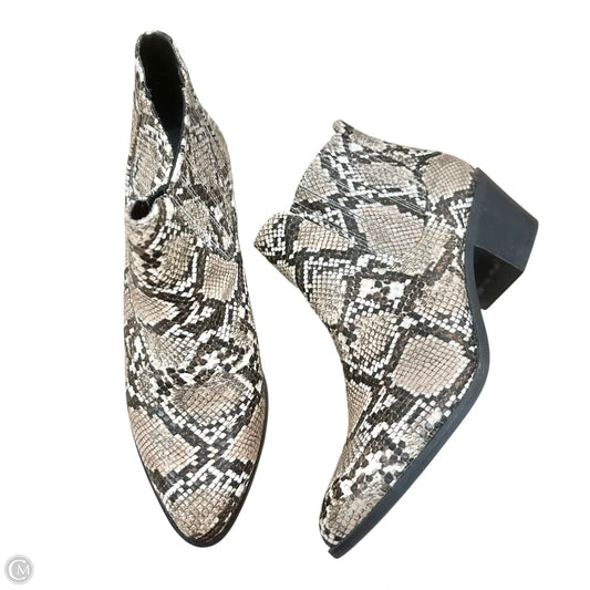 Boots Ankle Heels By Skechers In Snakeskin Print, Size: 7.5