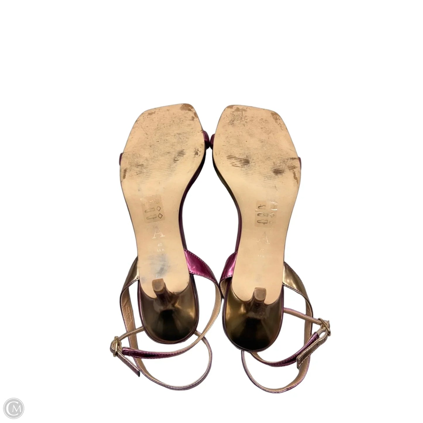 Sandals Heels Kitten By Anthropologie In Purple, Size: 9.5