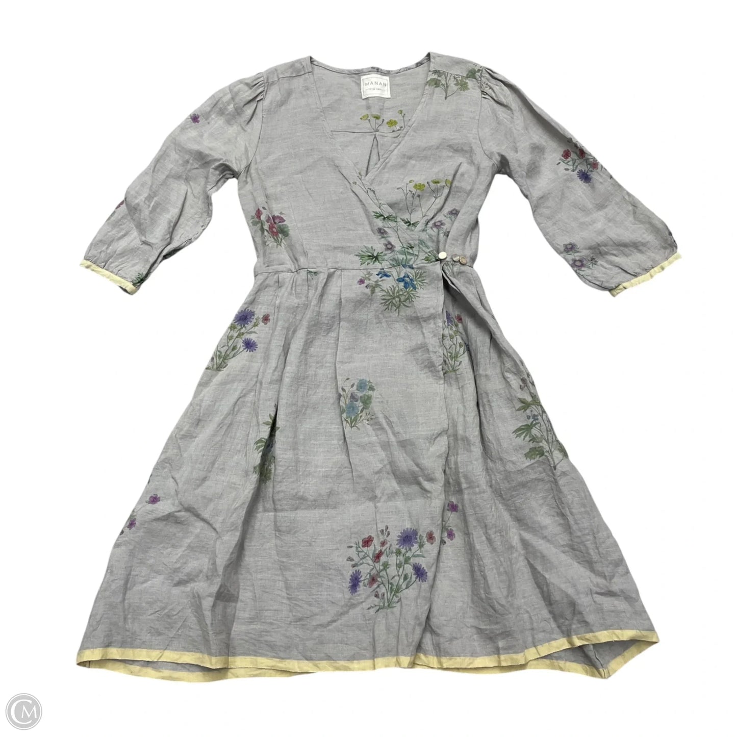 Dress Casual Midi By Manan In Grey, Size: Xs