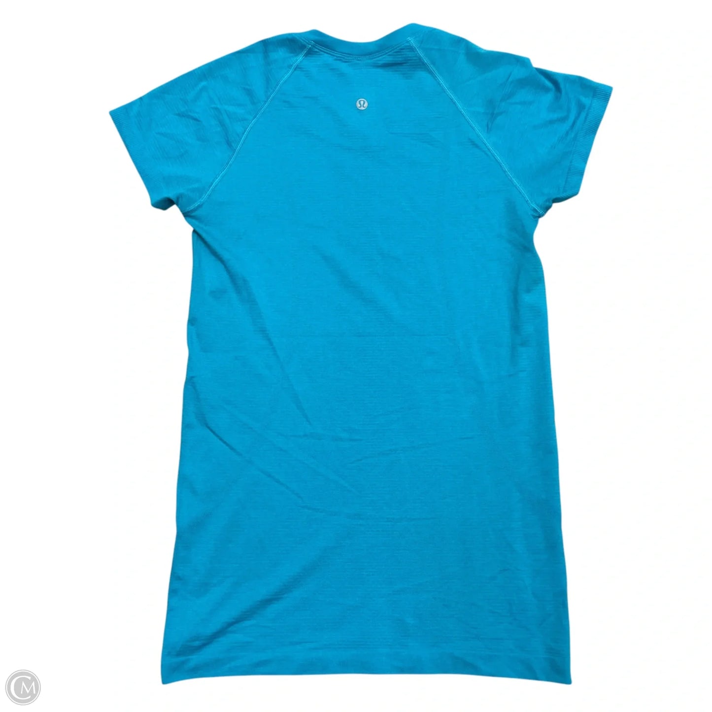 Athletic Top Short Sleeve By Lululemon In Aqua, Size: S
