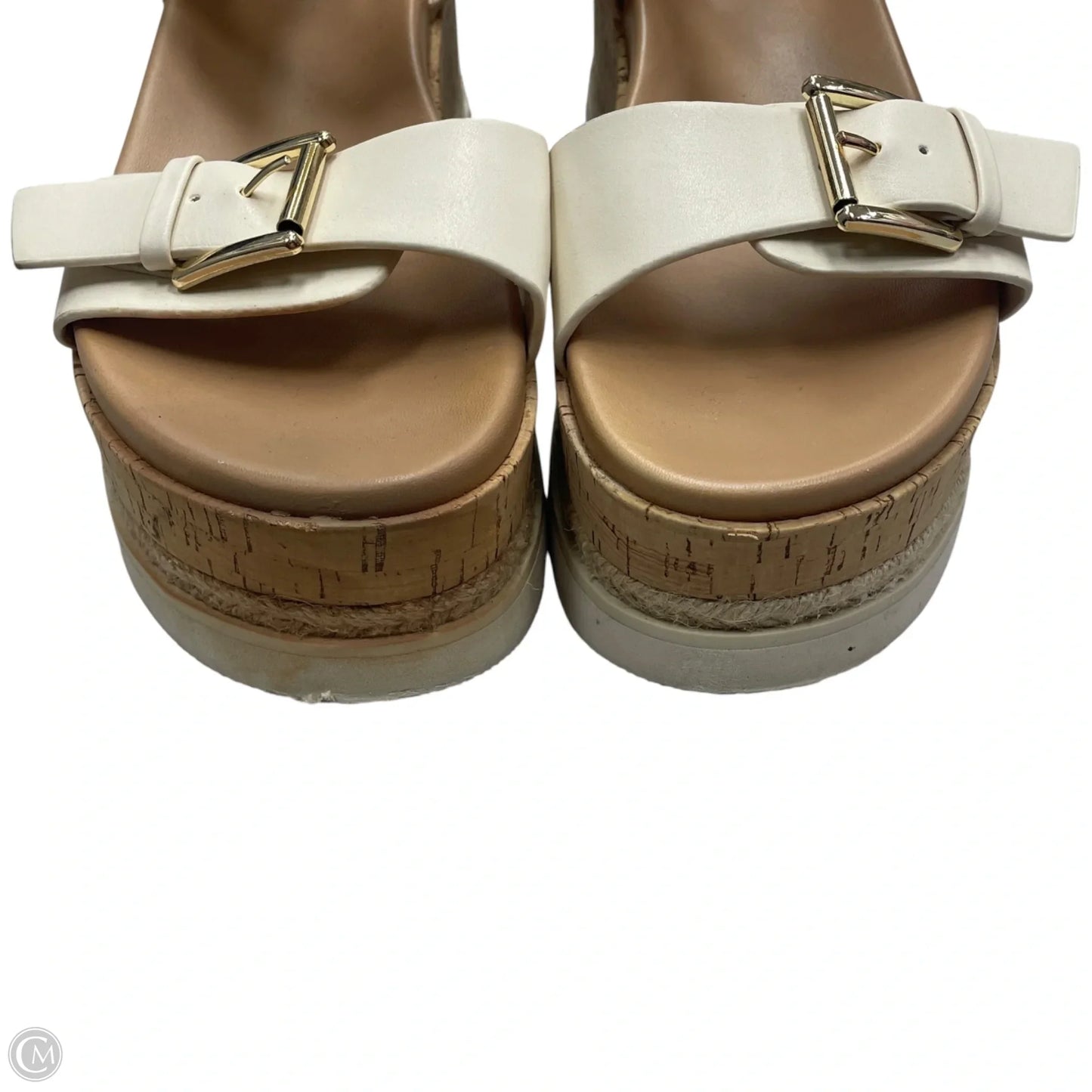 Sandals Heels Platform By Madden Girl In Ivory, Size: 8