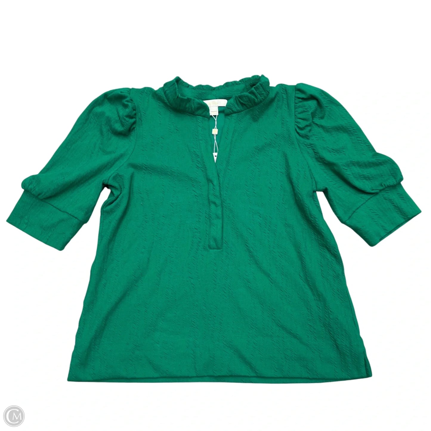 Top Short Sleeve Designer By Lilly Pulitzer In Green, Size: L