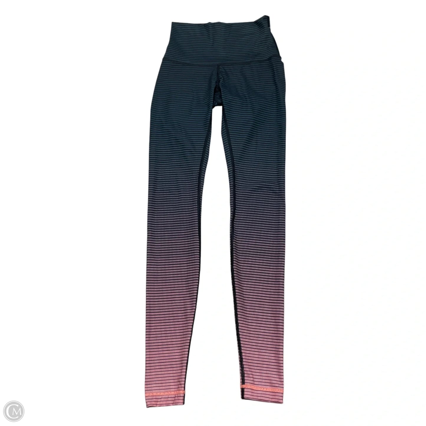 Athletic Leggings By Lululemon In Black & Green, Size: S
