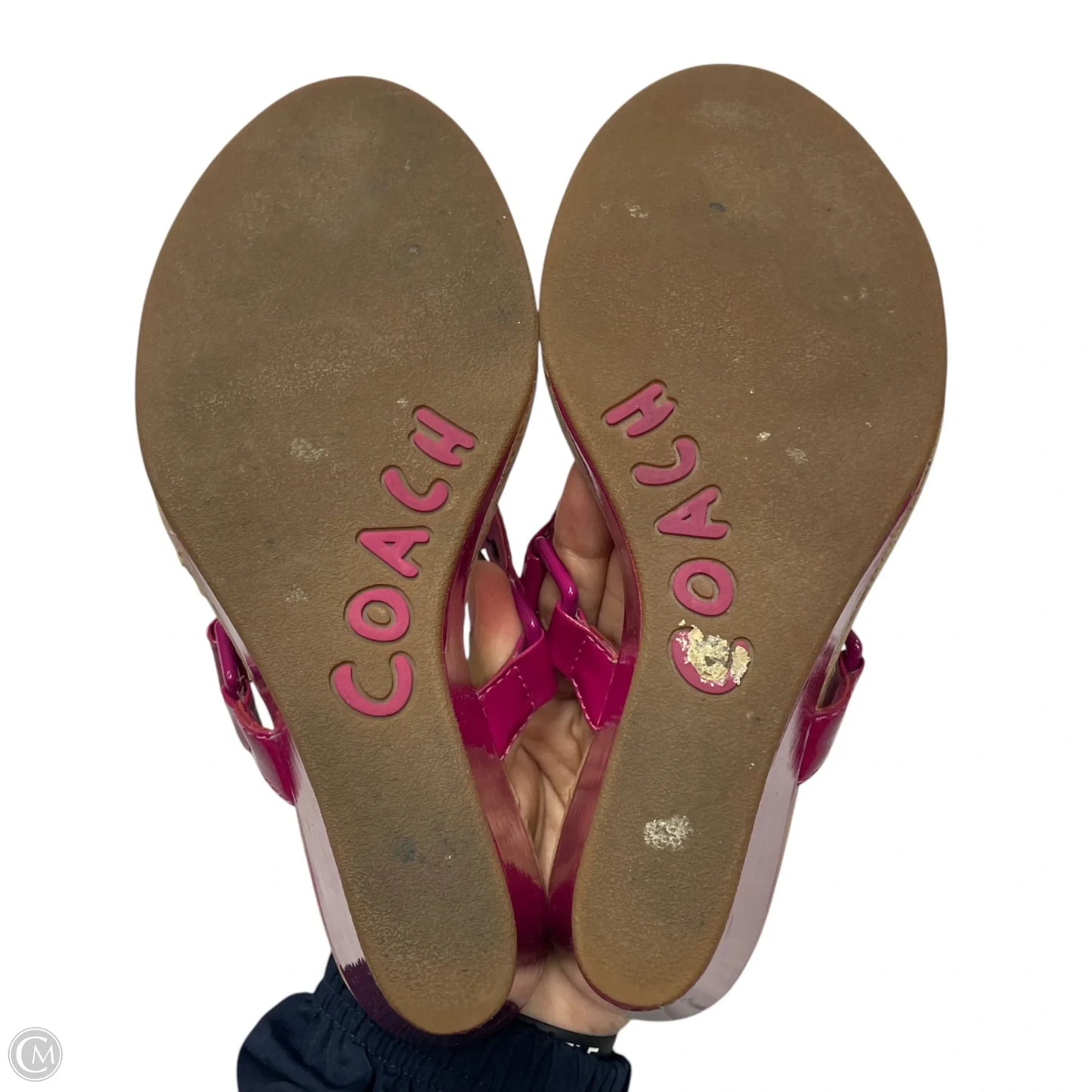 Sandals Designer By Coach In Purple, Size: 6.5