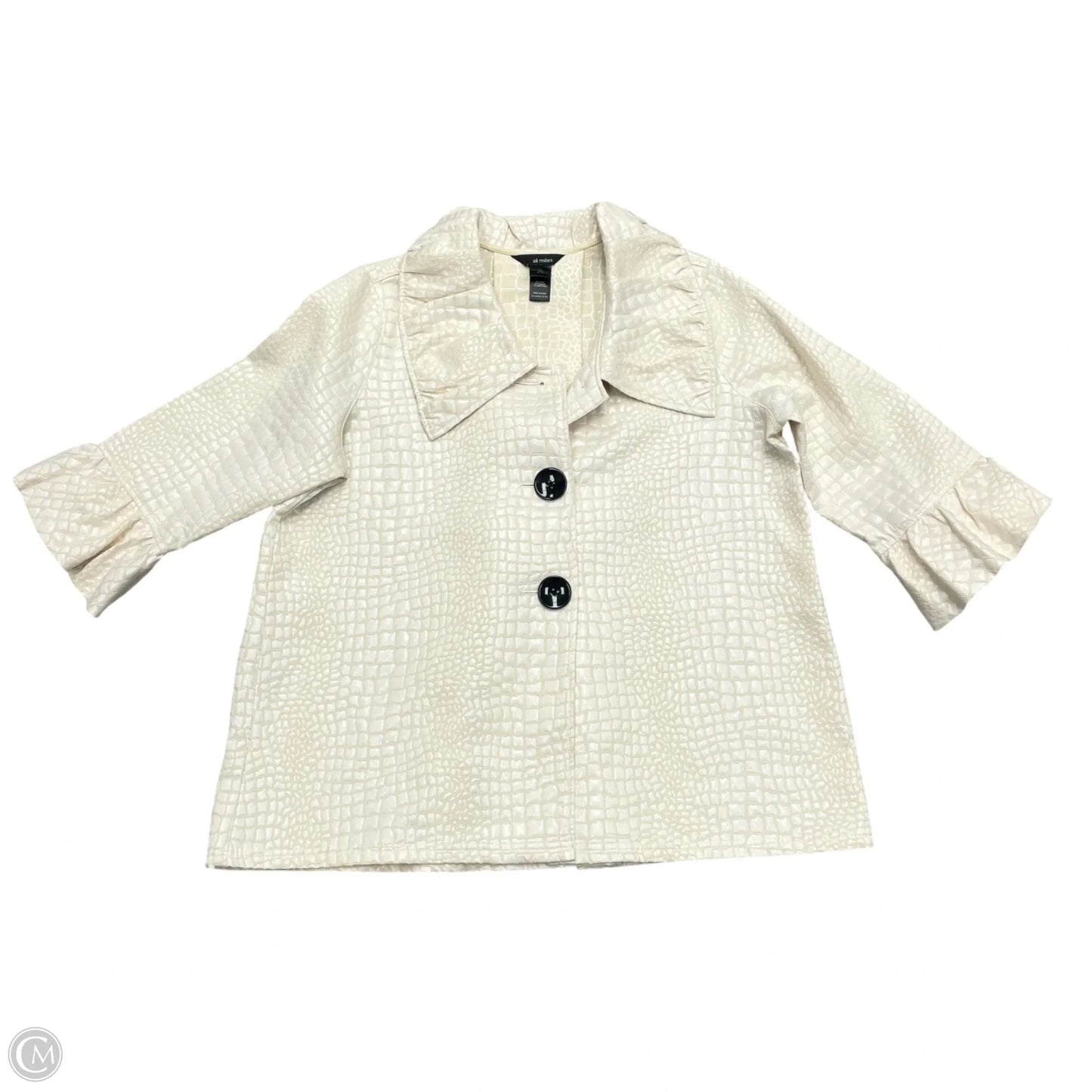 Jacket Other By Ali Miles In Cream & White, Size: Xl
