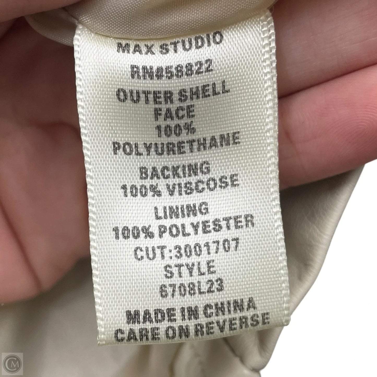 Jacket Moto By Max Studio In Cream, Size: Xl