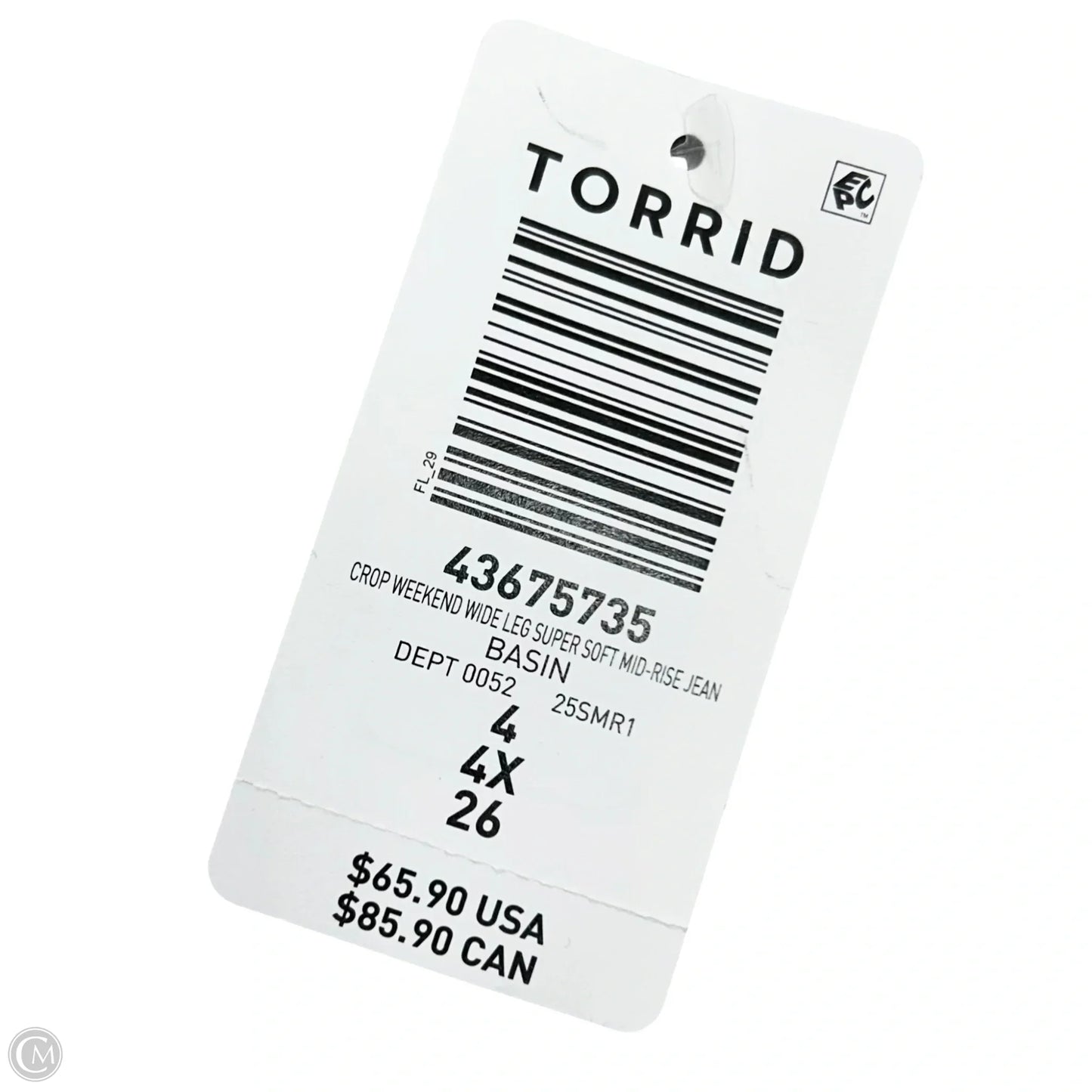 Jeans Cropped By Torrid In Blue Denim, Size: 26