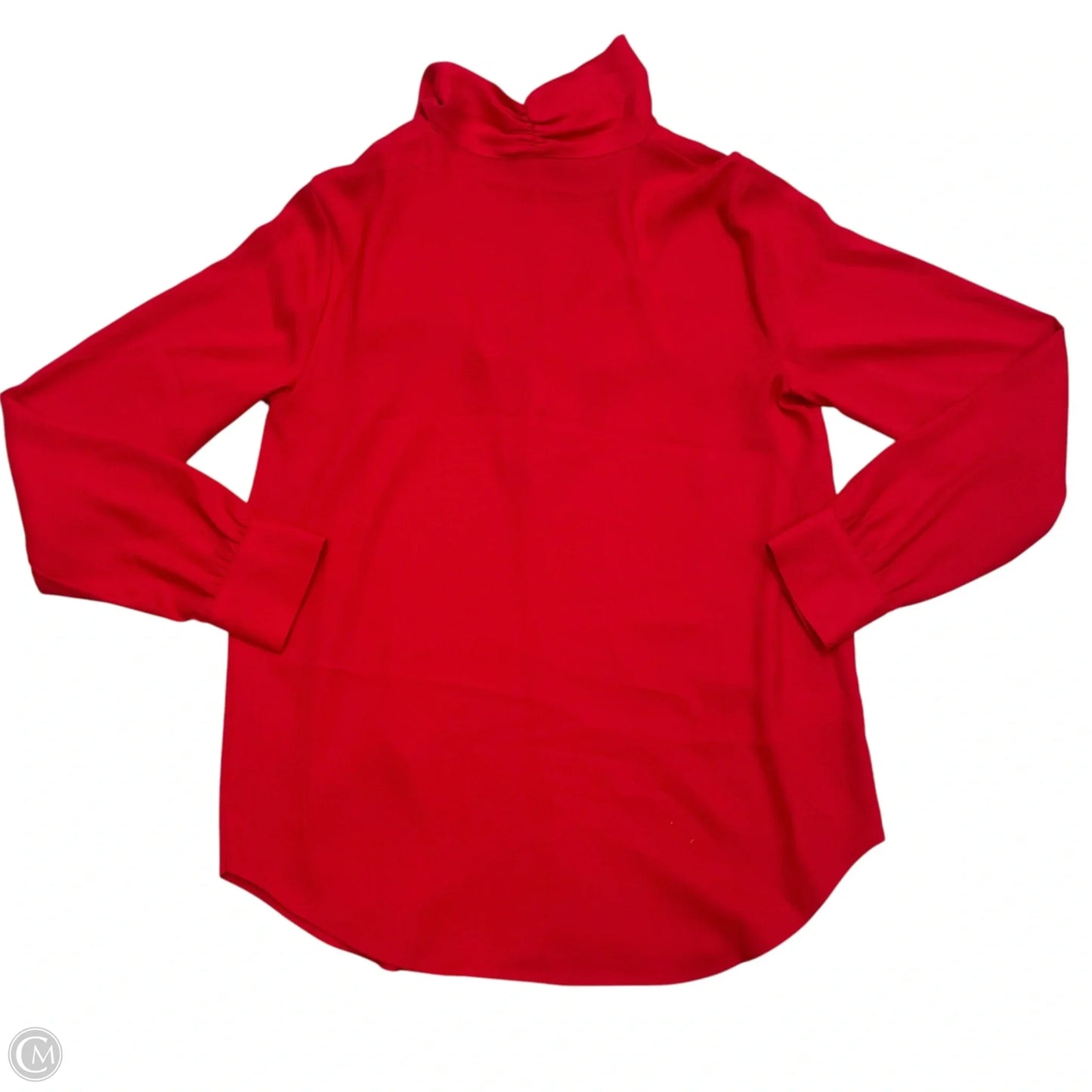 Blouse Long Sleeve By Ann Taylor In Red, Size: Xsp