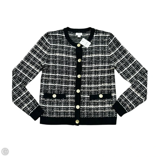 Sweater Cardigan By J. Crew In Black & White, Size: Xs