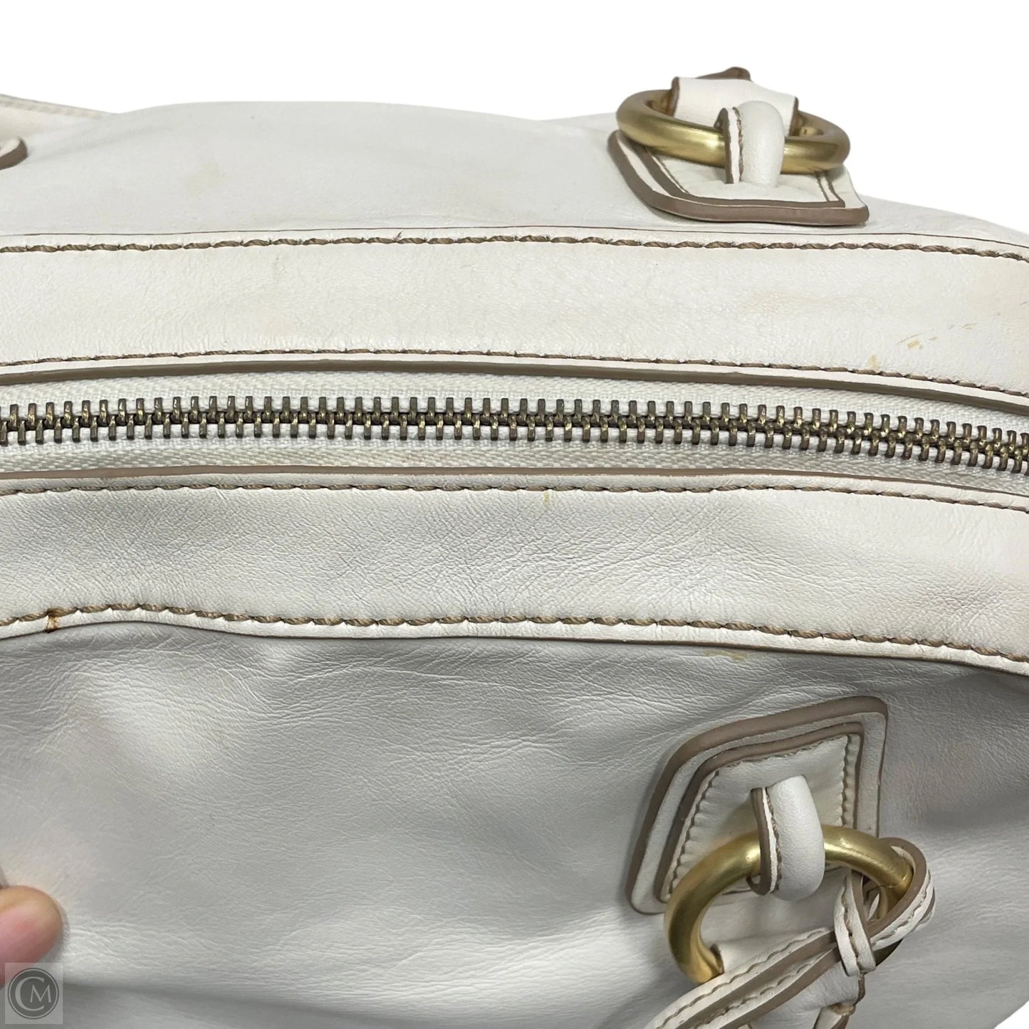 Handbag Leather By Talbots, Size: Medium
