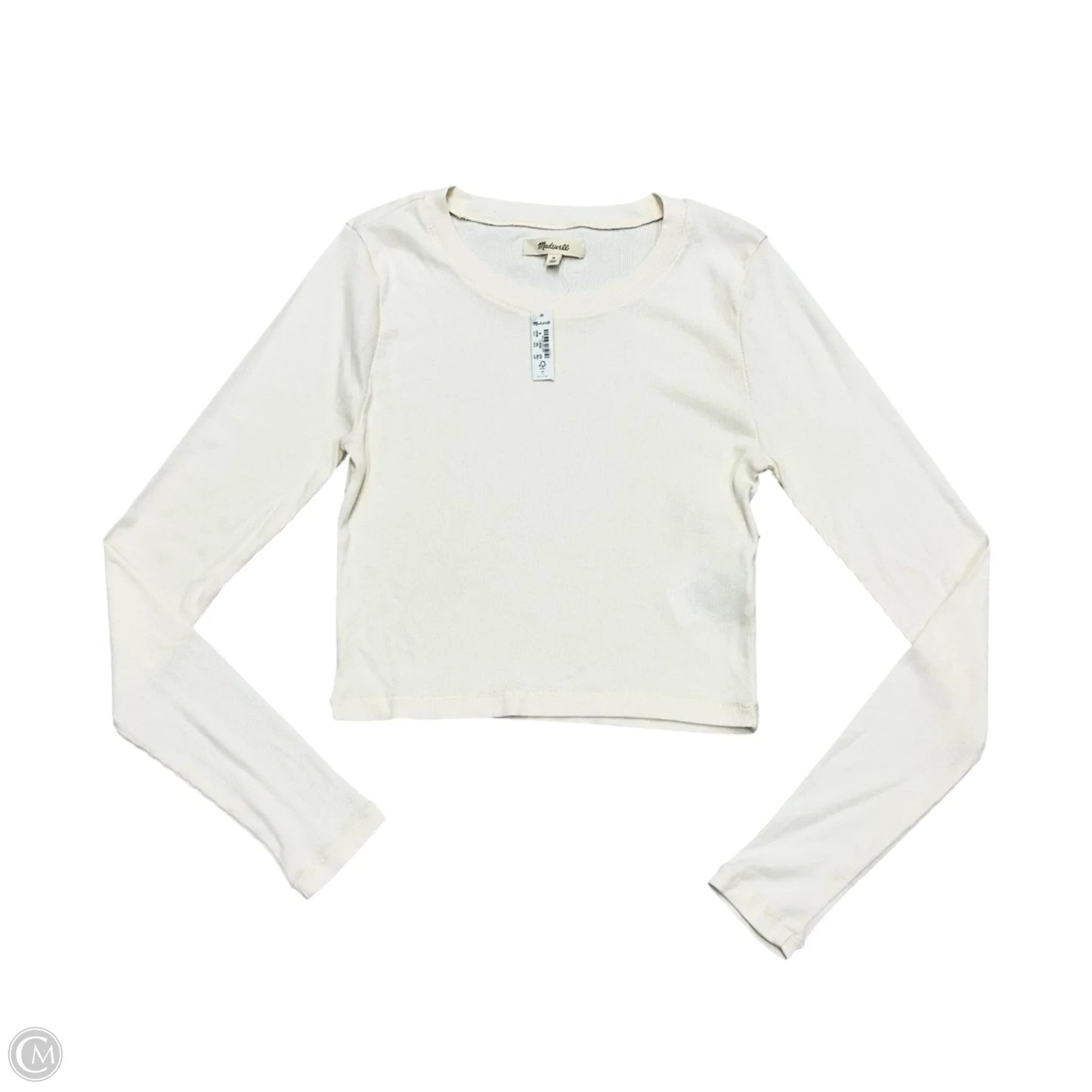 Top Long Sleeve Basic By Madewell In Cream, Size: M