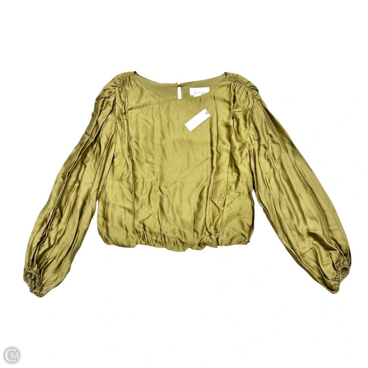 Blouse Long Sleeve By Anthropologie In Green, Size: S