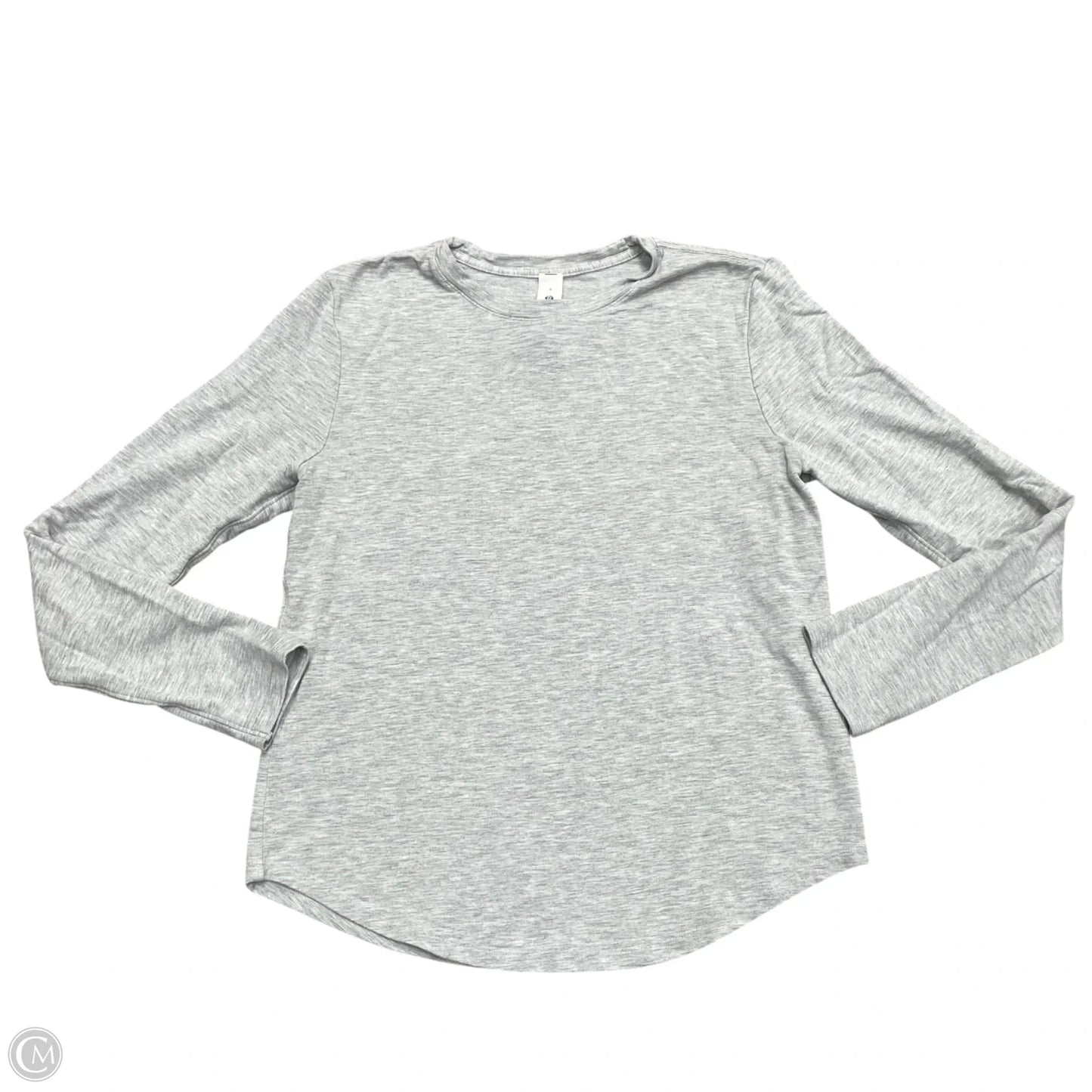 Athletic Top Long Sleeve Crewneck By Lululemon In Grey, Size: S