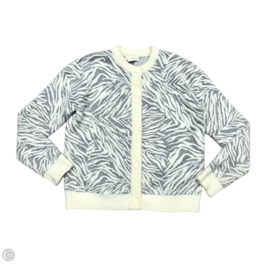 Sweater Cardigan By Cynthia Rowley In Zebra Print, Size: S