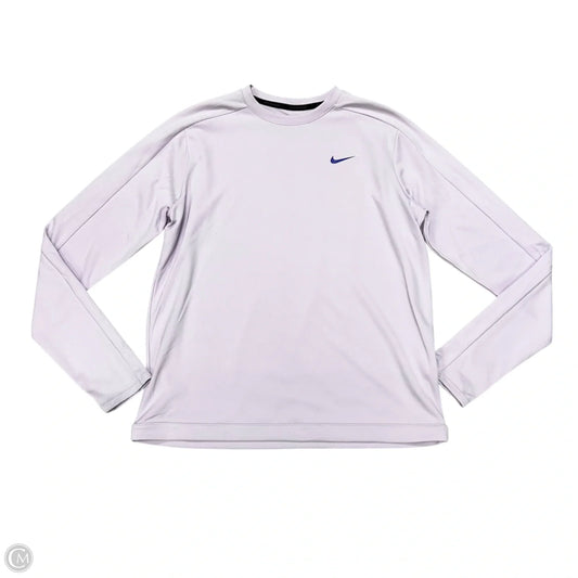 Athletic Top Long Sleeve Crewneck By Nike Apparel In Purple, Size: L