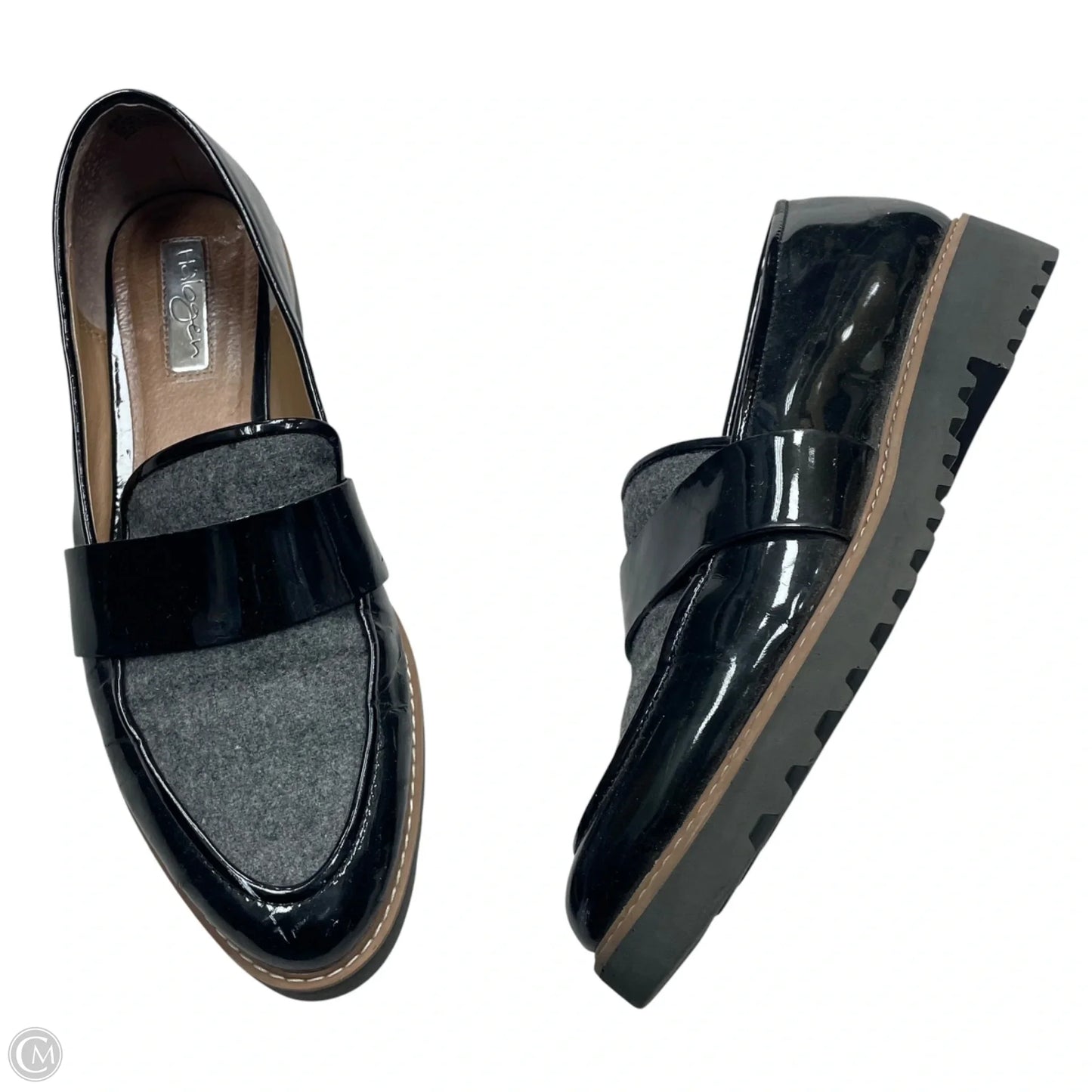 Shoes Flats By Halogen In Black & Grey, Size: 8