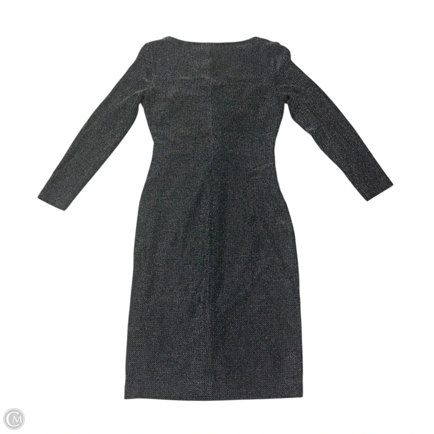 Dress Casual Midi By Ralph Lauren In Black & Silver, Size: 2