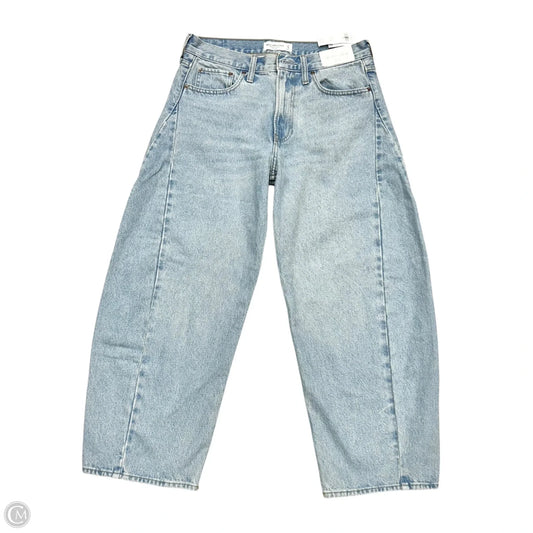 Jeans Wide Leg By Abercrombie And Fitch In Blue Denim, Size: 4s