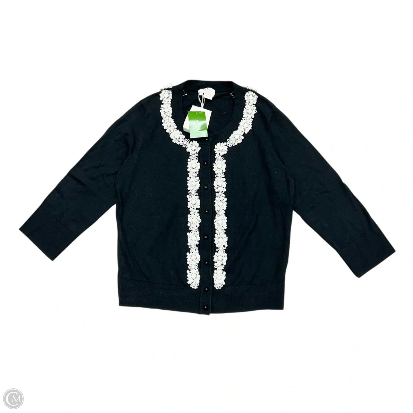 Cardigan Designer By Kate Spade In Black, Size: M